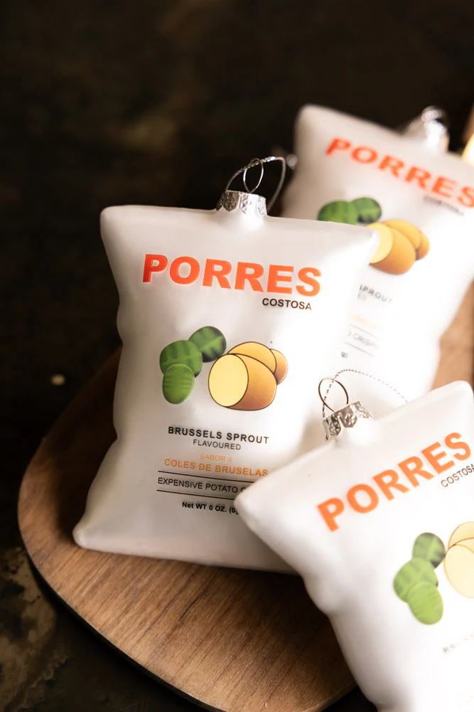 Porres Crisps Glass Christmas Tree Decoration - Image 2