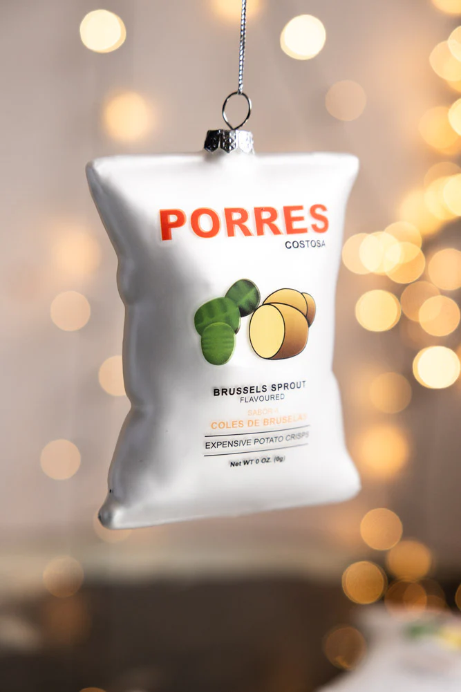 Porres Crisps Glass Christmas Tree Decoration - Image 3