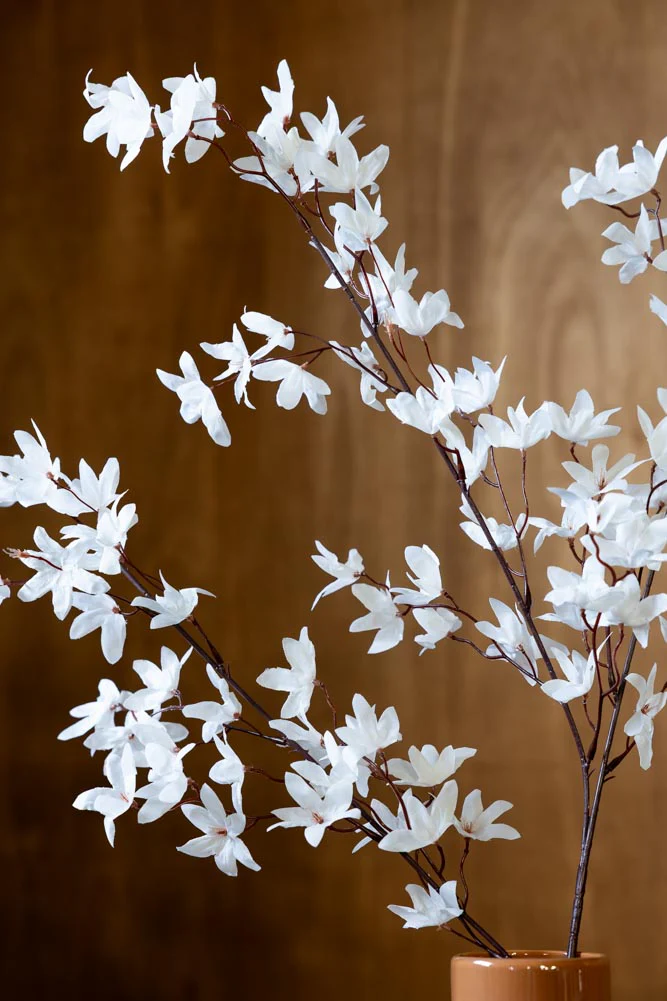 Pretty Faux Flower Spray in White - Image 5