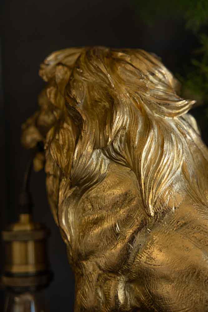 Quirky Gold Lion Lamp - Image 10