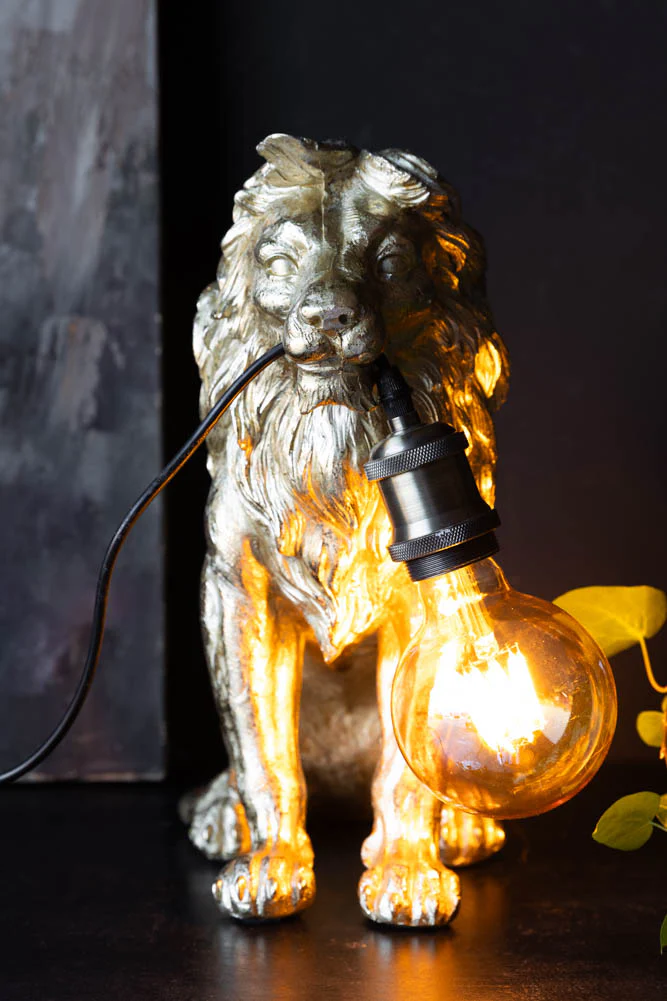 Quirky Gold Lion Lamp - Image 3
