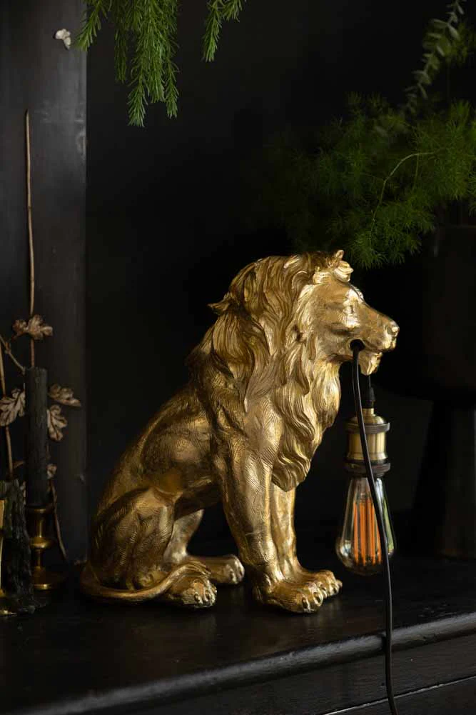 Quirky Gold Lion Lamp - Image 6