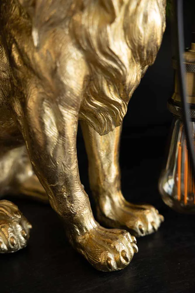Quirky Gold Lion Lamp - Image 7