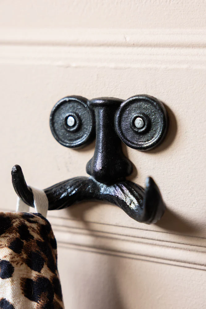 Quirky Moustache Cast Iron Coat Hook