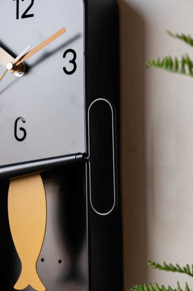 Quirky Sardine Tin Pendulum Wall Clock - Image 4