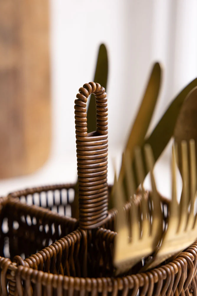 Rattan-Style Cutlery Holder - Image 5