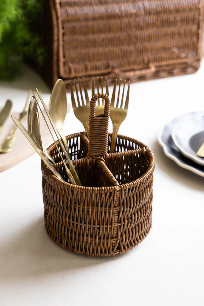 Rattan-Style Cutlery Holder - Image 6