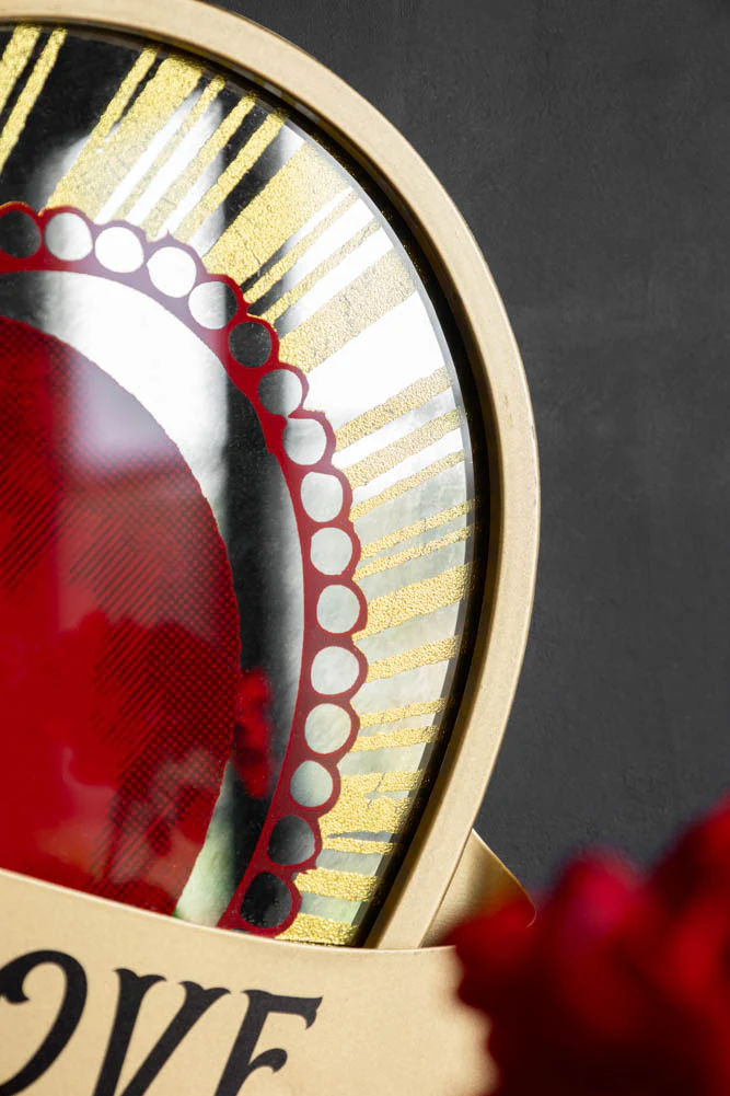 Rebel Of Love Heart-Shaped Wall Mirror - Image 4