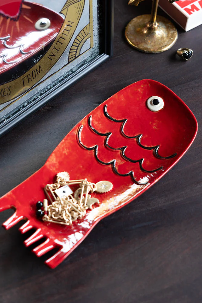 Red Fish Display Dish