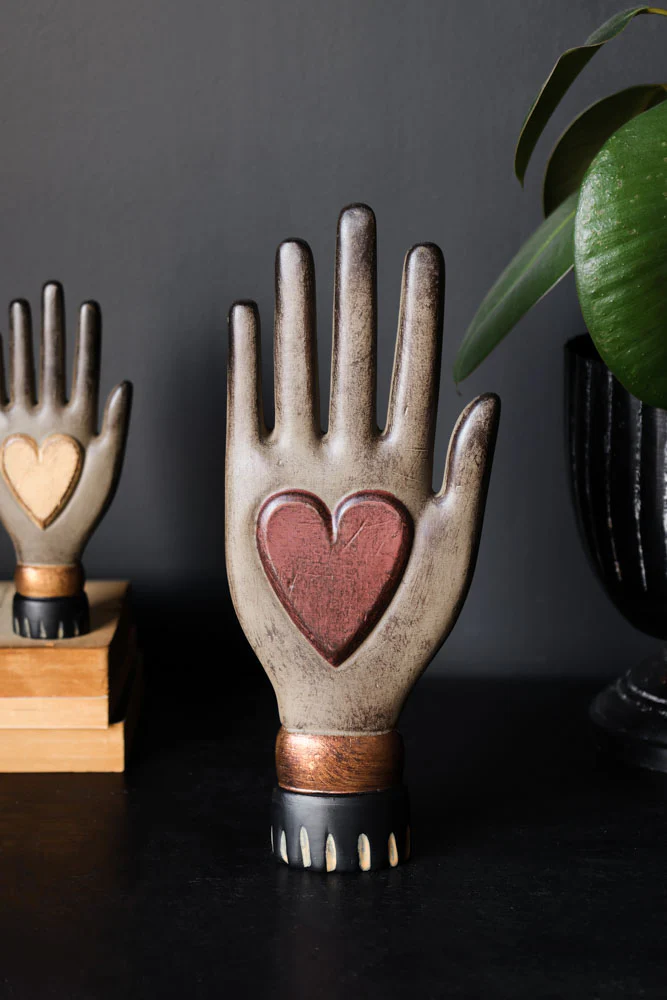Red Heart On Hand Wall Ornament - Image 2