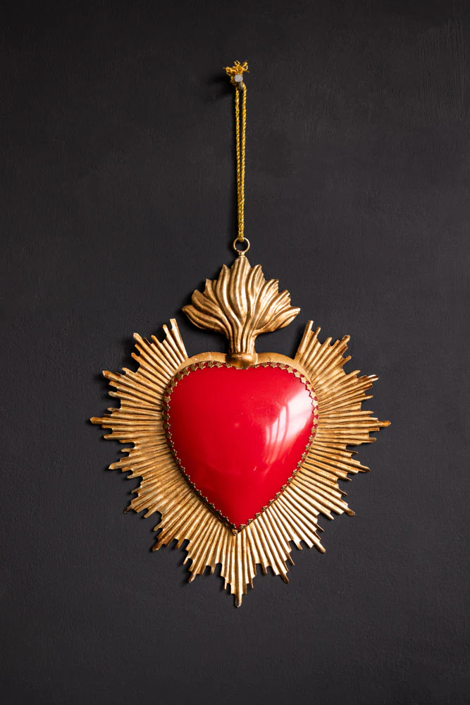 Red Milagro Heart Wall Hanging Decoration - Image 2