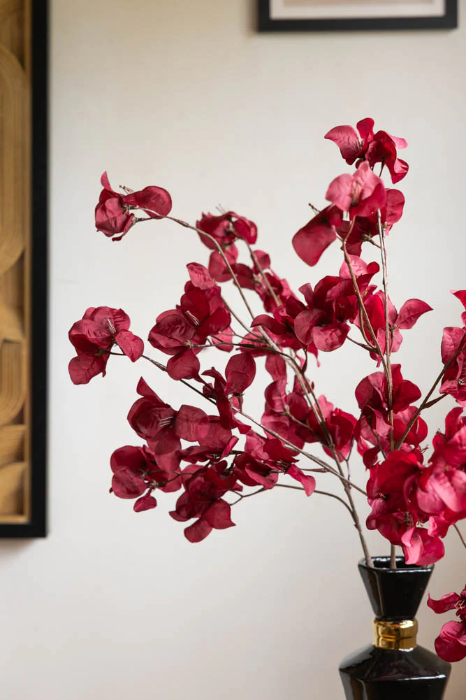 Red Ochre Beautiful Artificial Flower Stem - Image 3