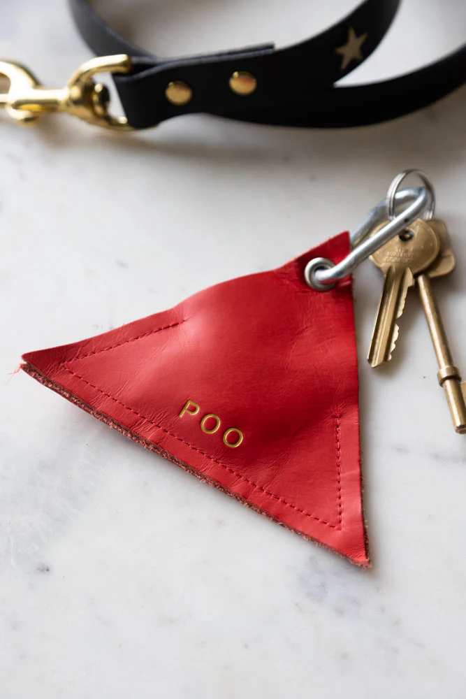Red Triangle Dog Poo Bag Pouch - Image 3