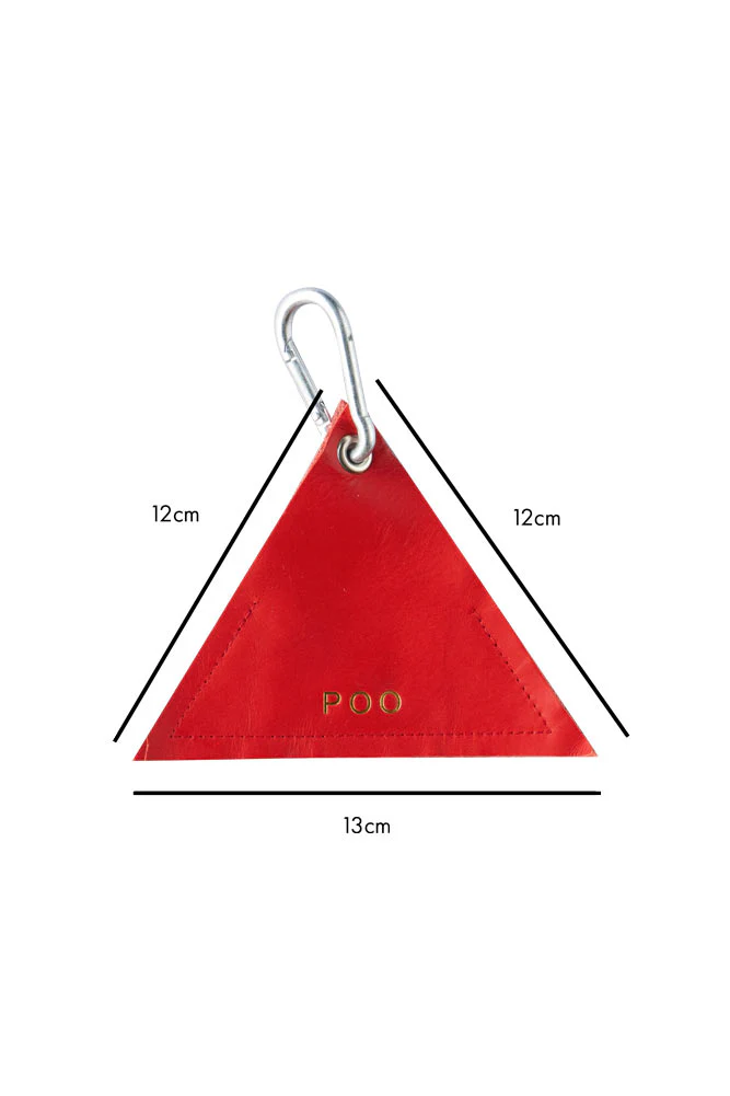 Red Triangle Dog Poo Bag Pouch - Image 8