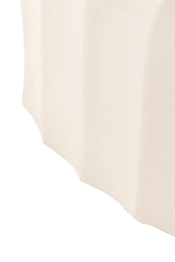Ribbed Edge Round Coffee Table In Ivory - Image 6