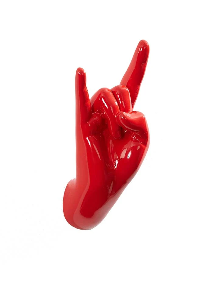 Rock On Hand Wall Art & Coat Hook - Image 3