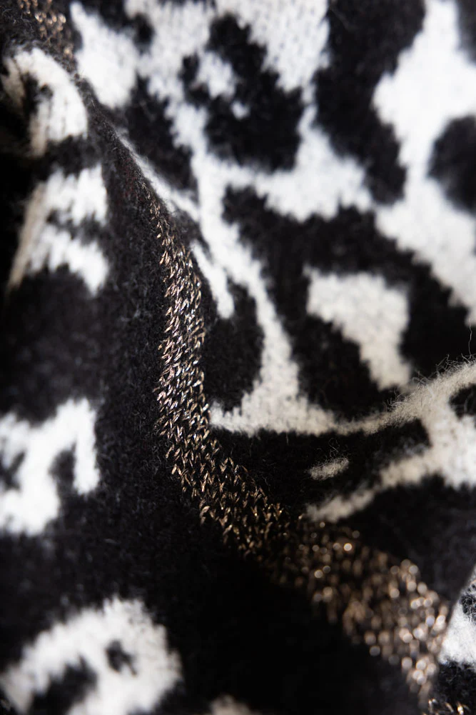 Rock & Roll Monochrome Animal Print Scarf - Image 6