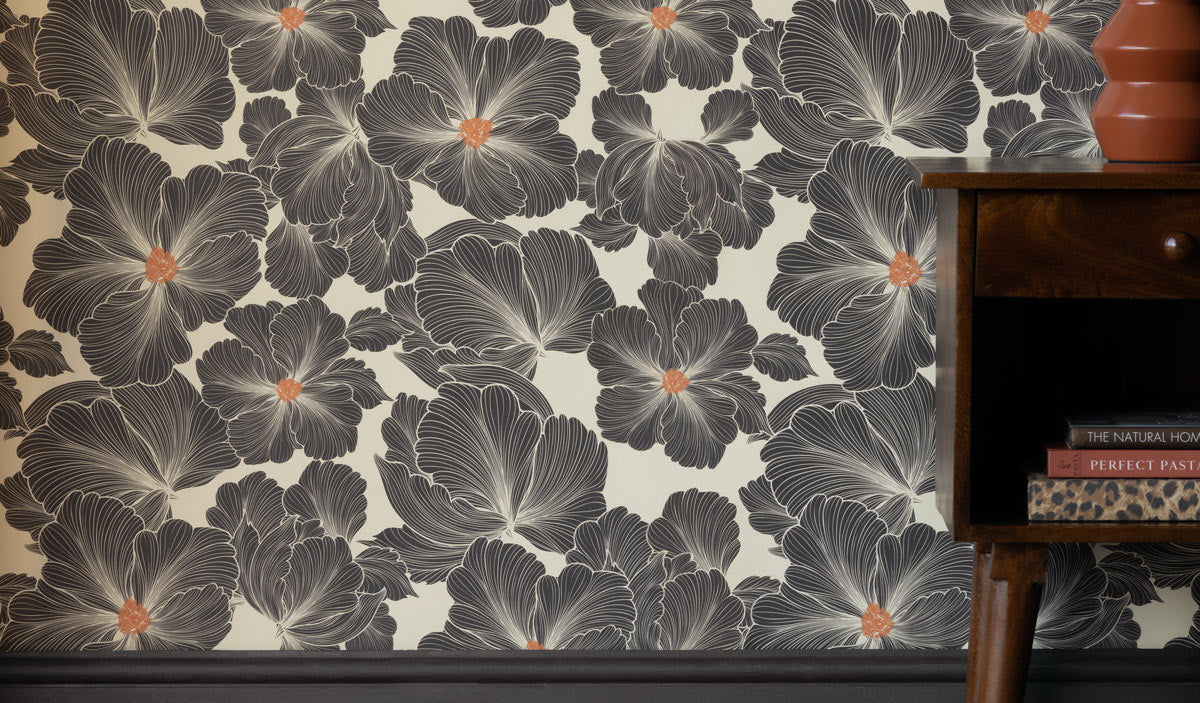 Rockett St George Bohemian Bloom Graphite Wallpaper - Image 20