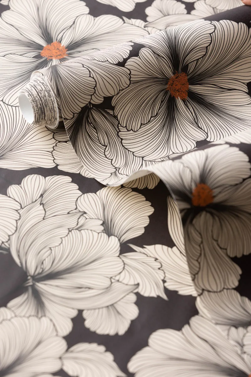 Rockett St George Bohemian Bloom Monochrome Wallpaper - Image 17