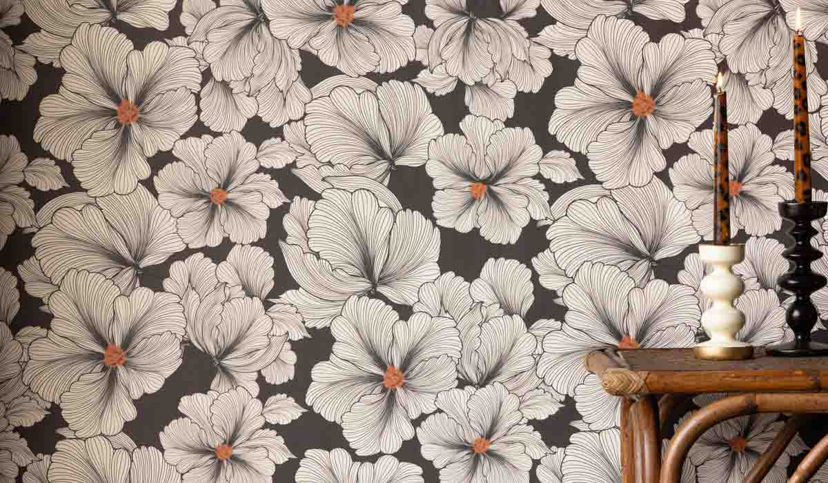 Rockett St George Bohemian Bloom Monochrome Wallpaper - Image 21