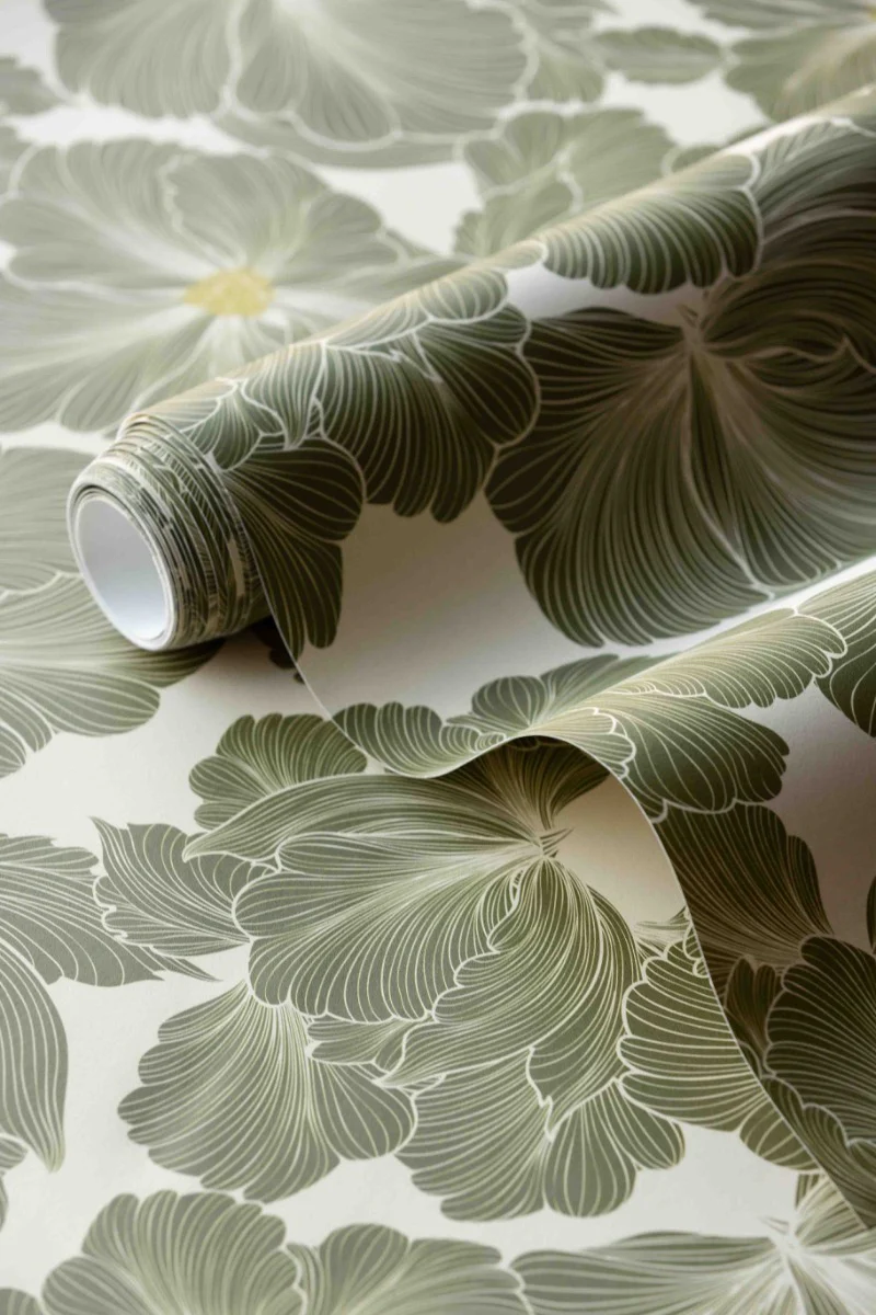 Rockett St George Bohemian Bloom Moss Green Wallpaper - Image 11