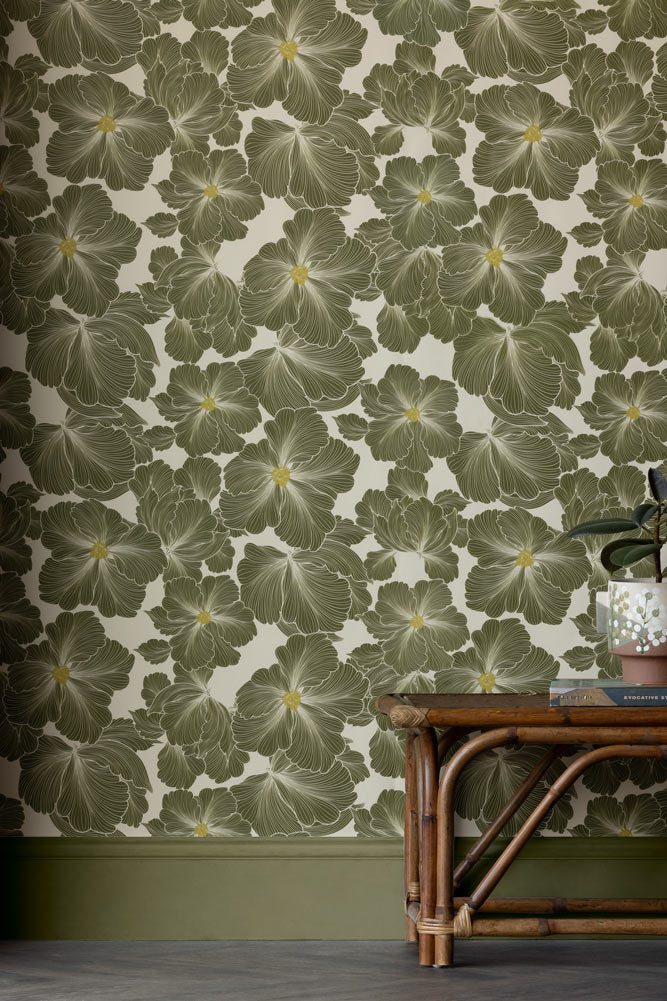 Rockett St George Bohemian Bloom Moss Green Wallpaper - Image 20