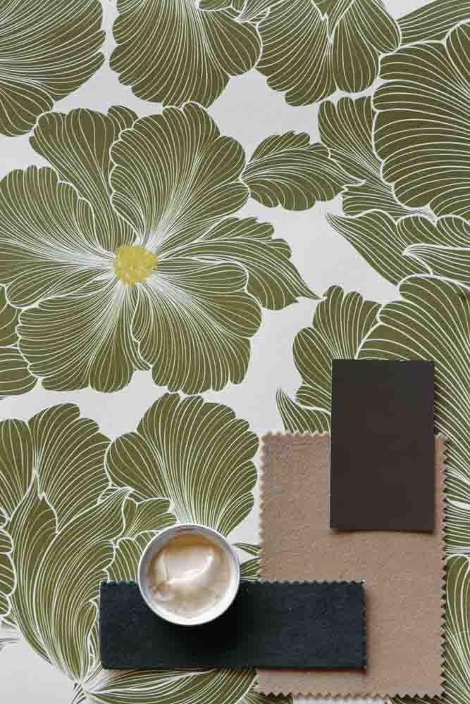 Rockett St George Bohemian Bloom Moss Green Wallpaper - Image 7