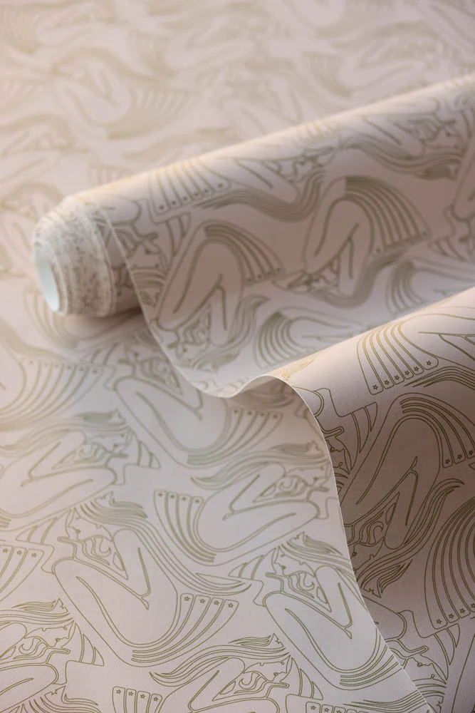 Rockett St George Deco Nymph Blush Pink Wallpaper - Image 10