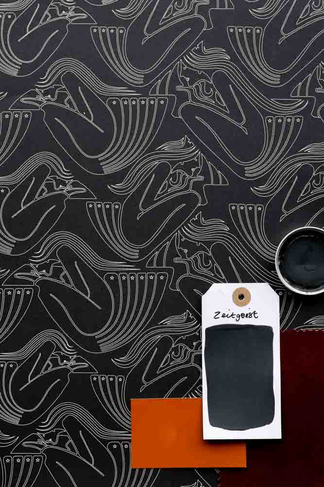 Rockett St George Deco Nymph Midnight Wallpaper - Image 17