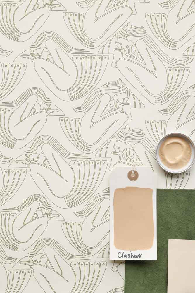 Rockett St George Deco Nymph Parchment Wallpaper - Image 10