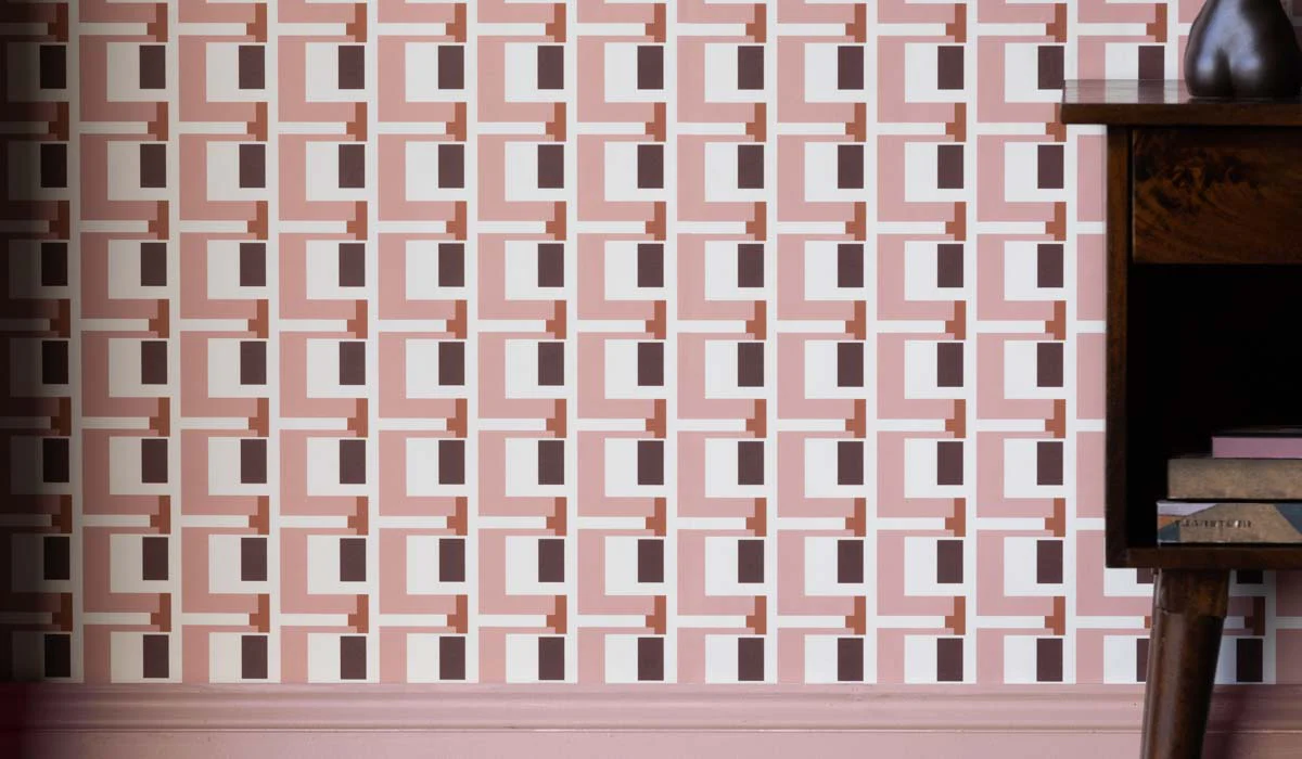 Rockett St George Electric Geometric Peach Wallpaper - Image 14