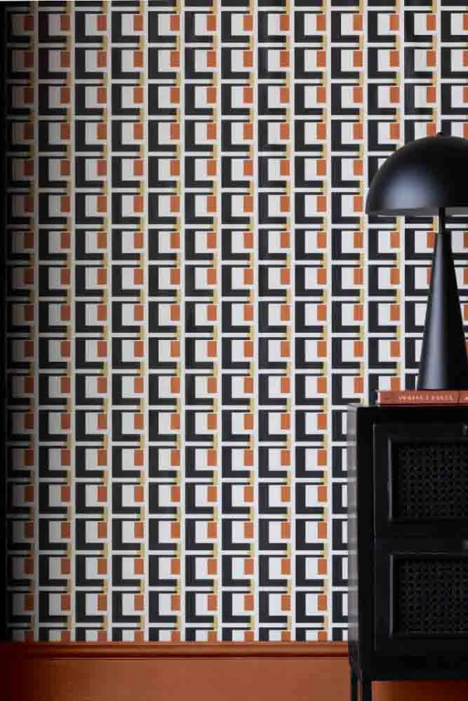 Rockett St George Electric Geometric Rust Wallpaper - Image 18