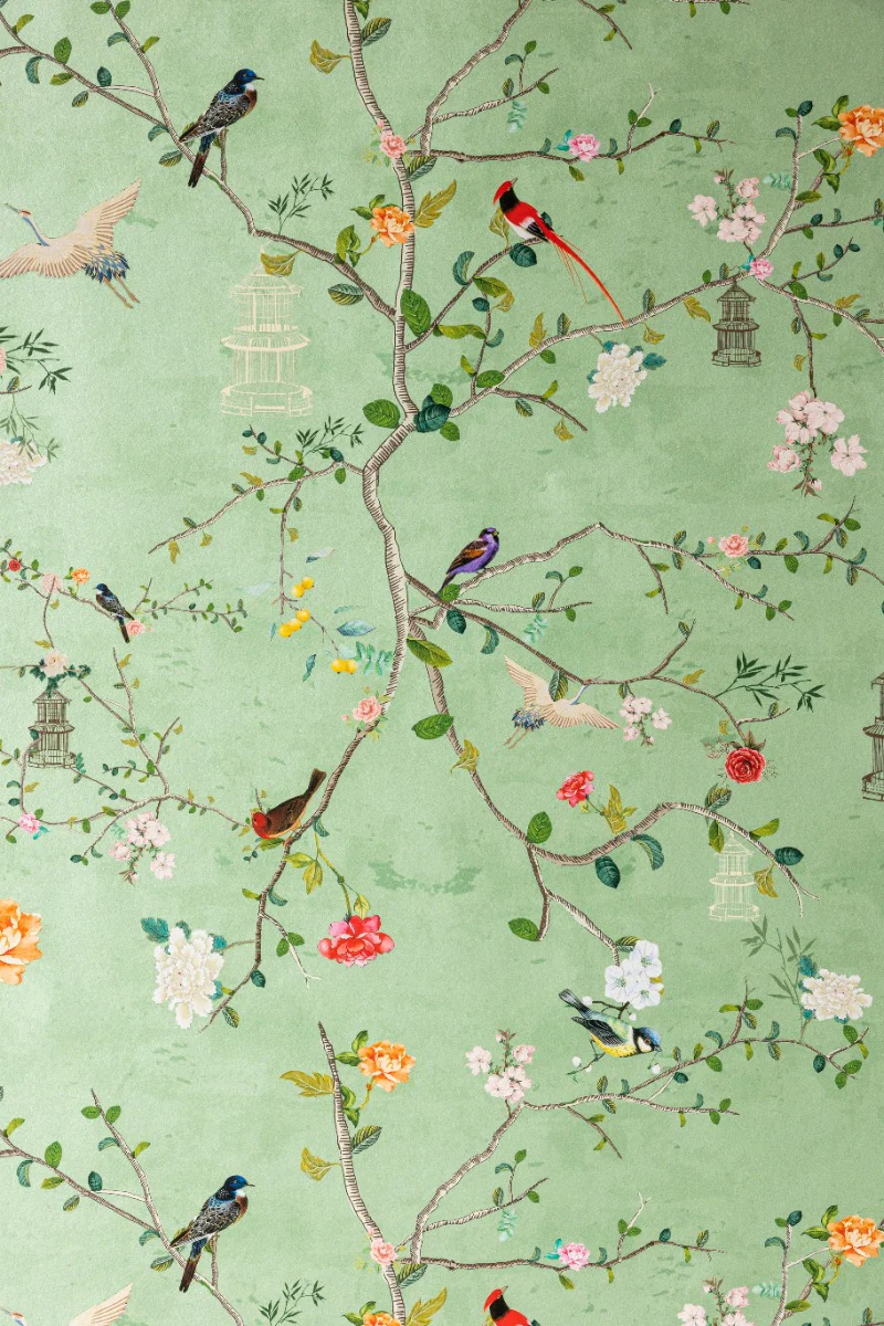 Rockett St George Modern Chinoiserie Green Tea Wallpaper - Image 9