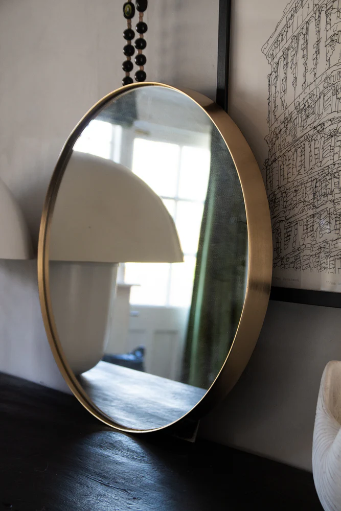 Round Gold Framed Wall Mirror - 3 Sizes Available - Image 2