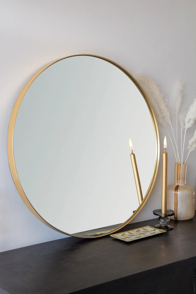 Round Gold Framed Wall Mirror - 3 Sizes Available - Image 5