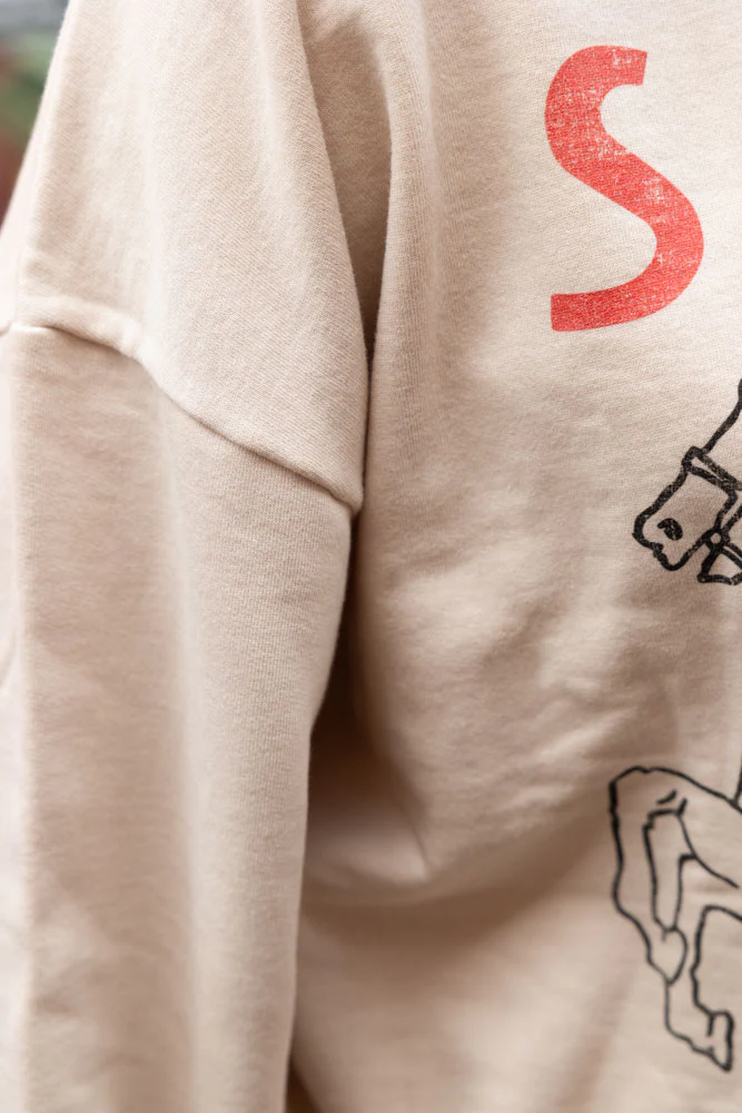 Saddle Up Cowboy Sweatshirt in Oat - Available in 6 Sizes - Image 6