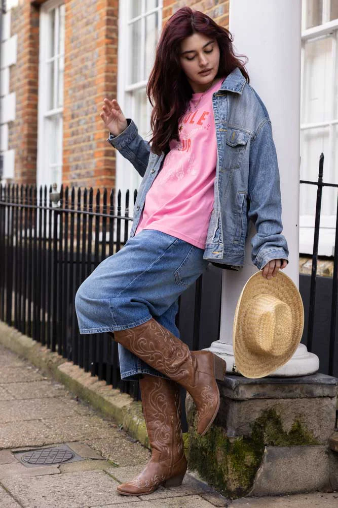 Saddle Up Pink Cowboy T-Shirt - Available in 6 Sizes - Image 2