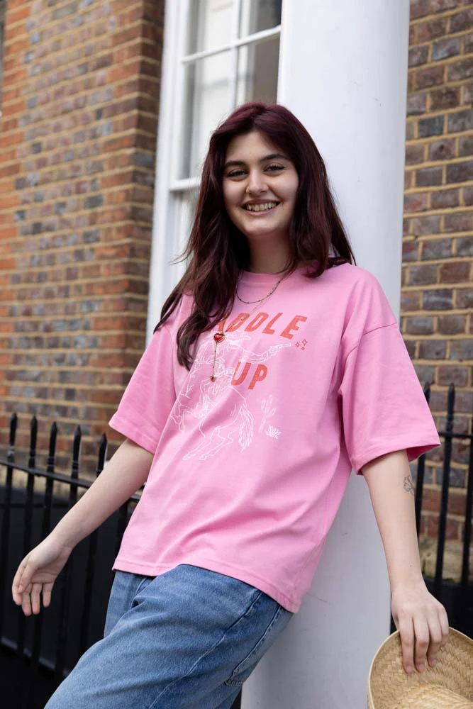 Saddle Up Pink Cowboy T-Shirt - Available in 6 Sizes - Image 4