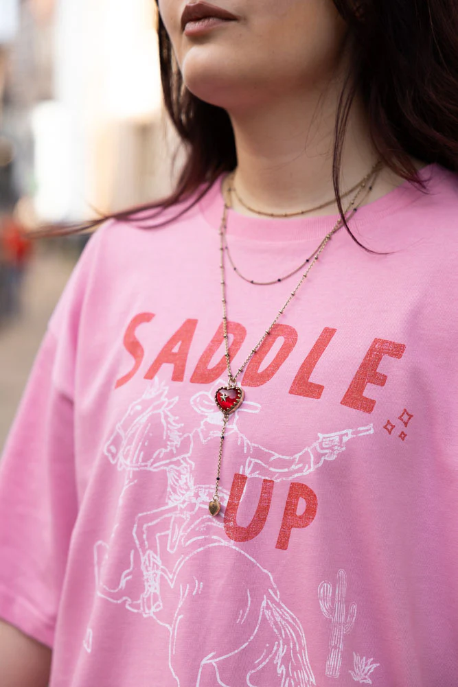 Saddle Up Pink Cowboy T-Shirt - Available in 6 Sizes - Image 6