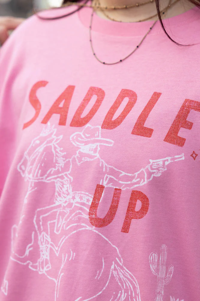 Saddle Up Pink Cowboy T-Shirt - Available in 6 Sizes - Image 7