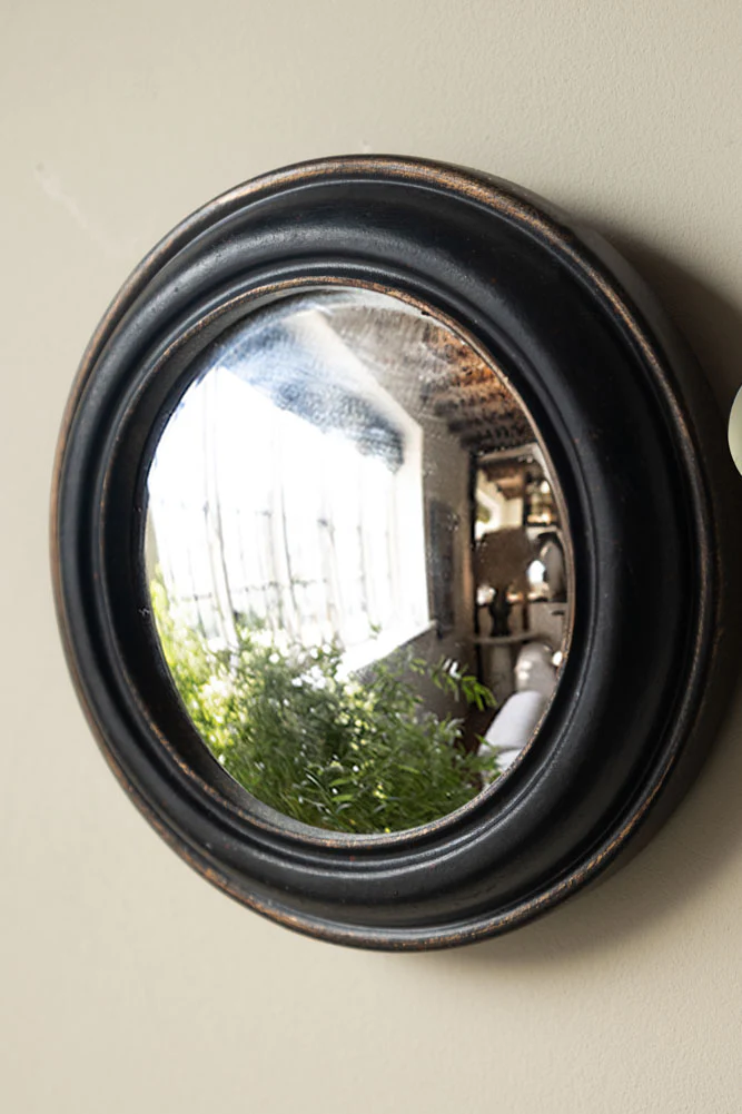 Set of 12 Black Convex Framed Mirrors - Image 4