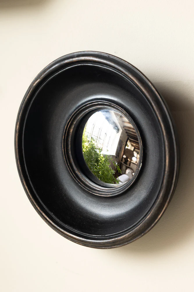 Set of 12 Black Convex Framed Mirrors - Image 5