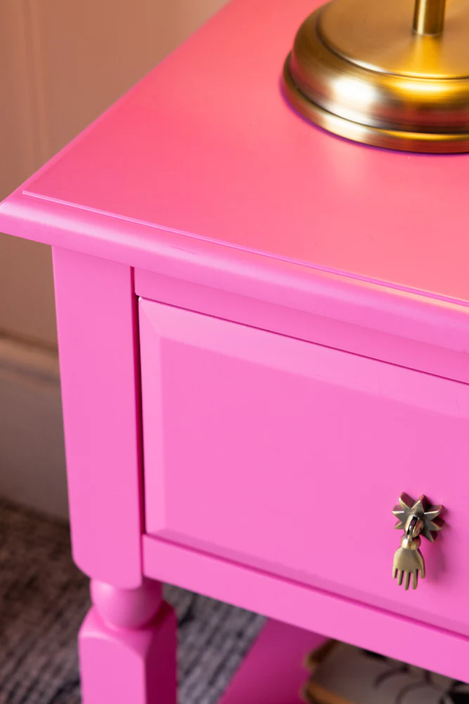 Set of 2 Beautiful Hot Pink Bedside Tables - Image 2