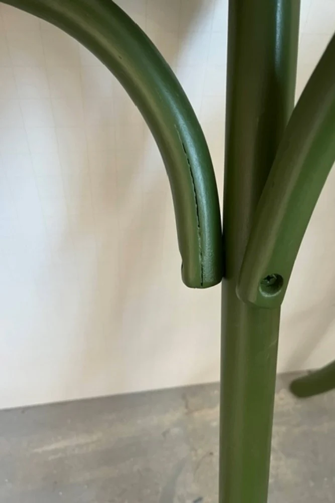 Set of 2 Chez Pitou Wood & Woven Cane Bar Stools in Green -SAMPLE - Image 11