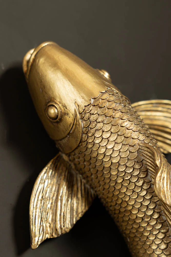 Set of 2 Gold Koi Fish Wall Art - Image 3