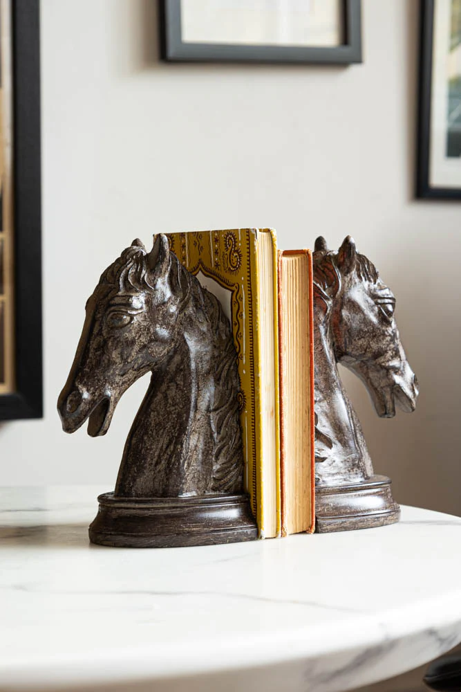 Set Of 2 Horse Head Bookends