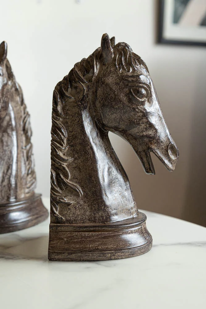 Set Of 2 Horse Head Bookends - Image 6