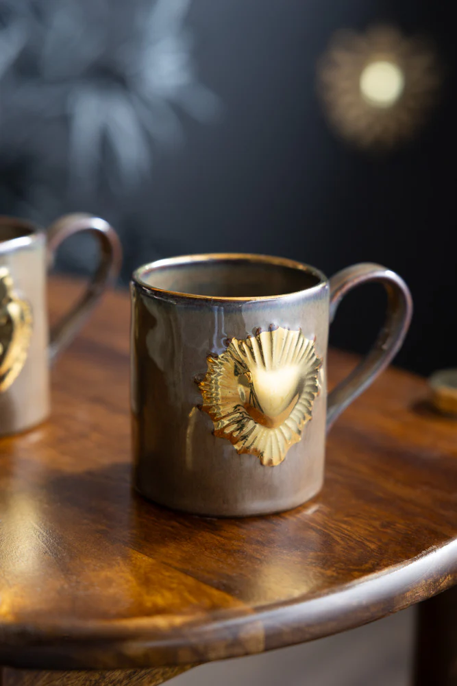 Set of 2 Milagro Heart Glazed Mugs - Image 2