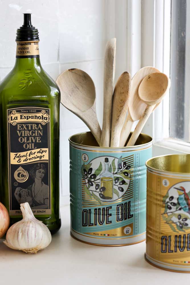 Set Of 2 Olive Oil Storage Tins - Image 3