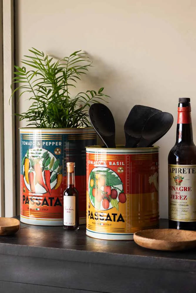 Set Of 2 Passata Storage Tins - Large & Medium - Image 6